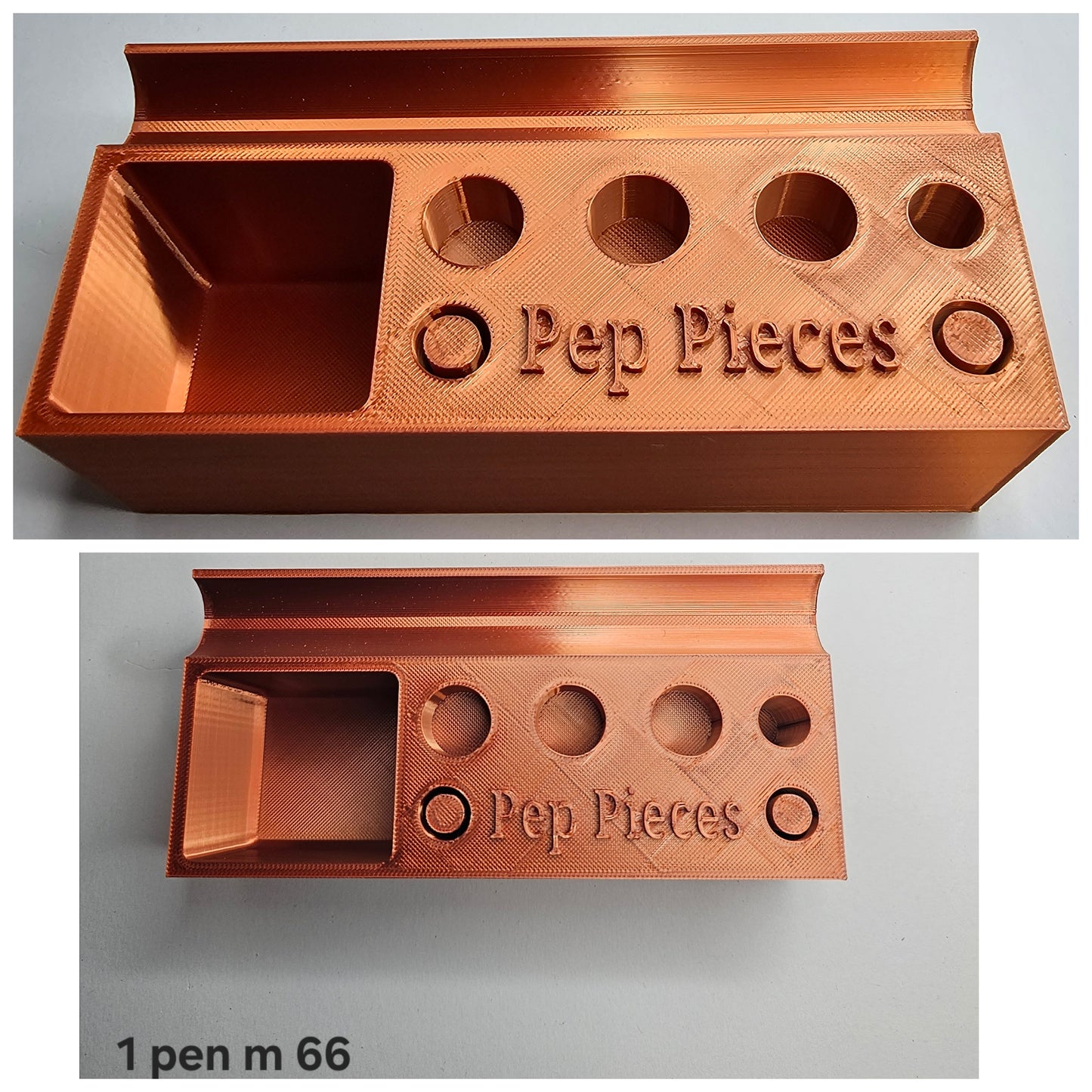 1 pen cartridge refill/purge station with bits and pieces holder.