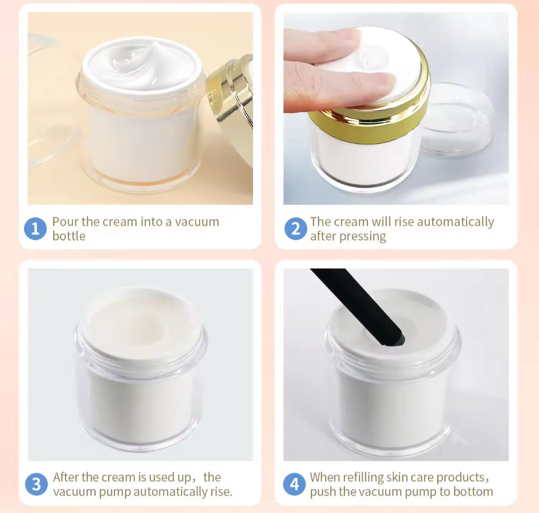 Reusable airless pump Cream Jars 50ml