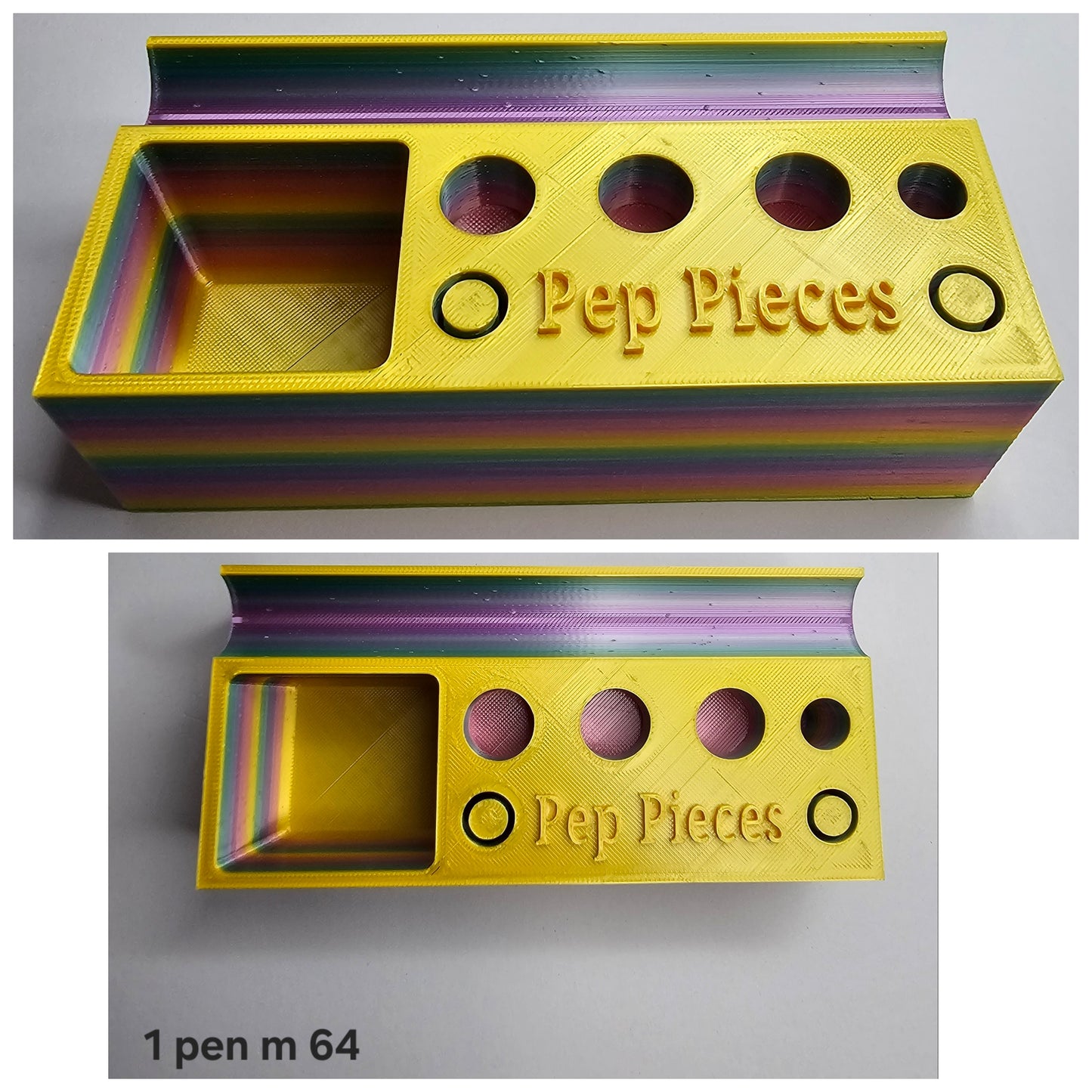 1 pen cartridge refill/purge station with bits and pieces holder.