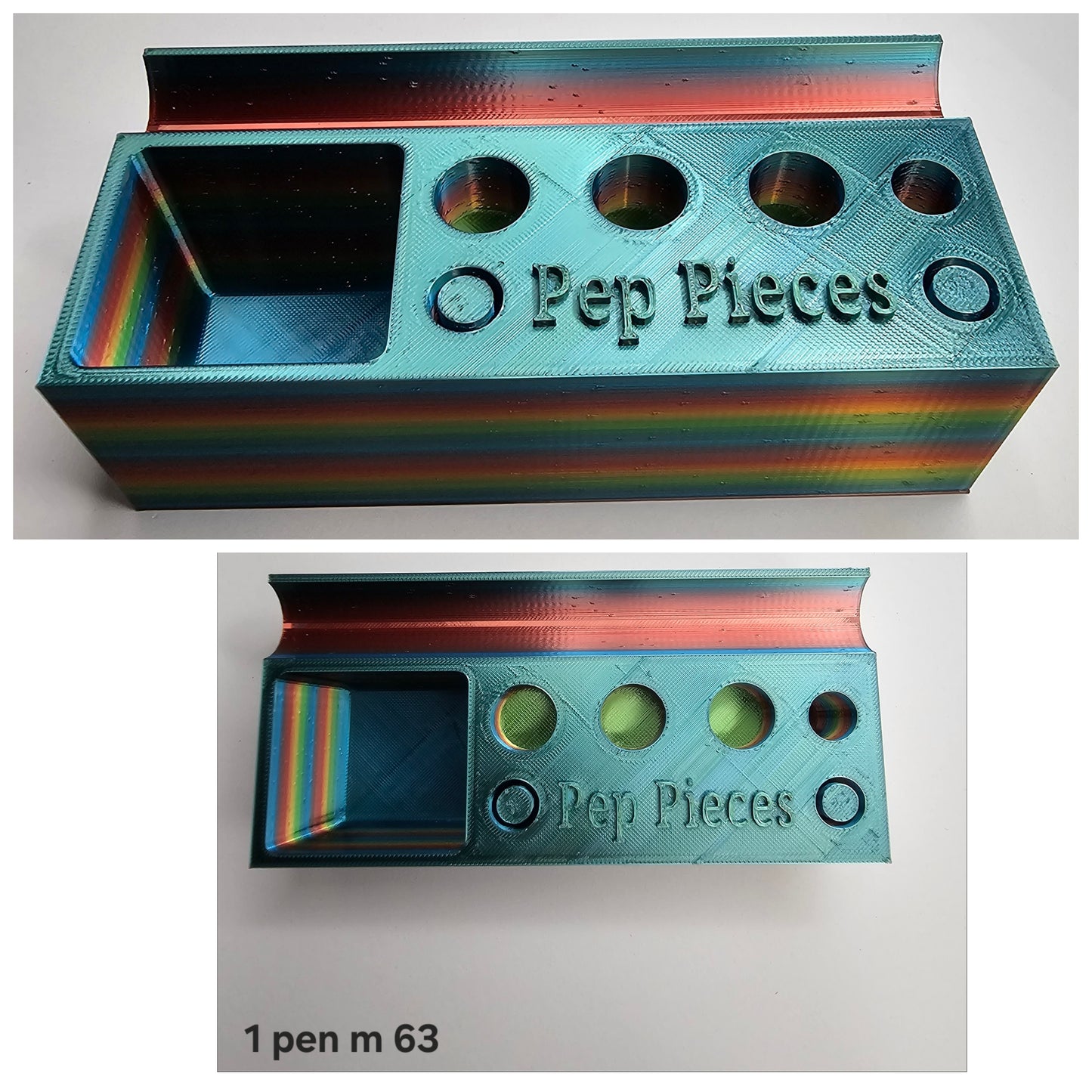 1 pen cartridge refill/purge station with bits and pieces holder.