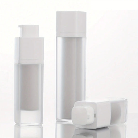 Reusable airless pump serum bottle 30ml.