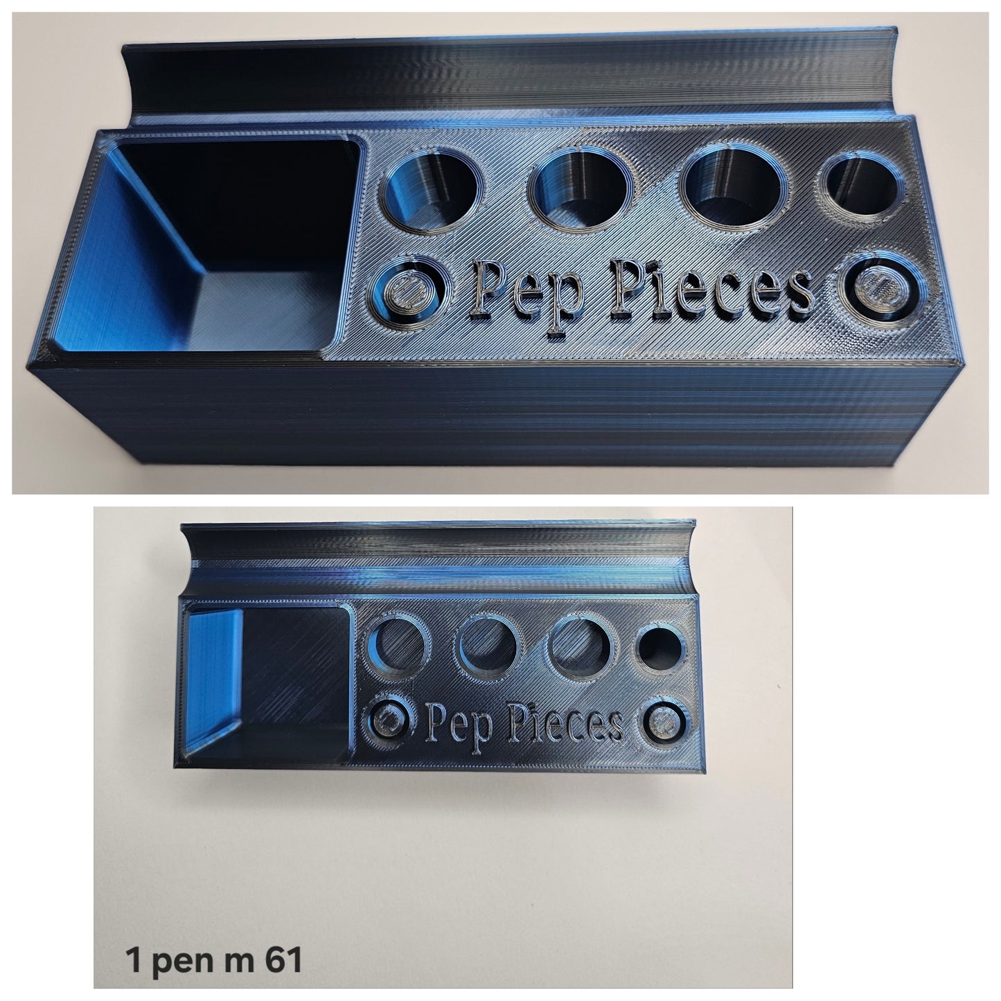 1 pen cartridge refill/purge station with bits and pieces holder.