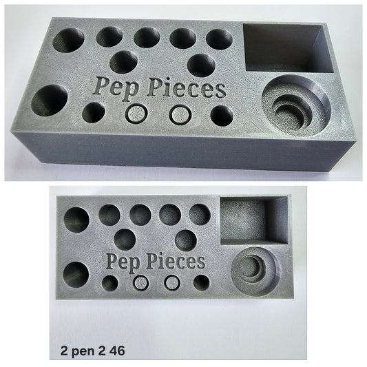 2 pen Refill/purge station plus bac water holder and extra compartment.