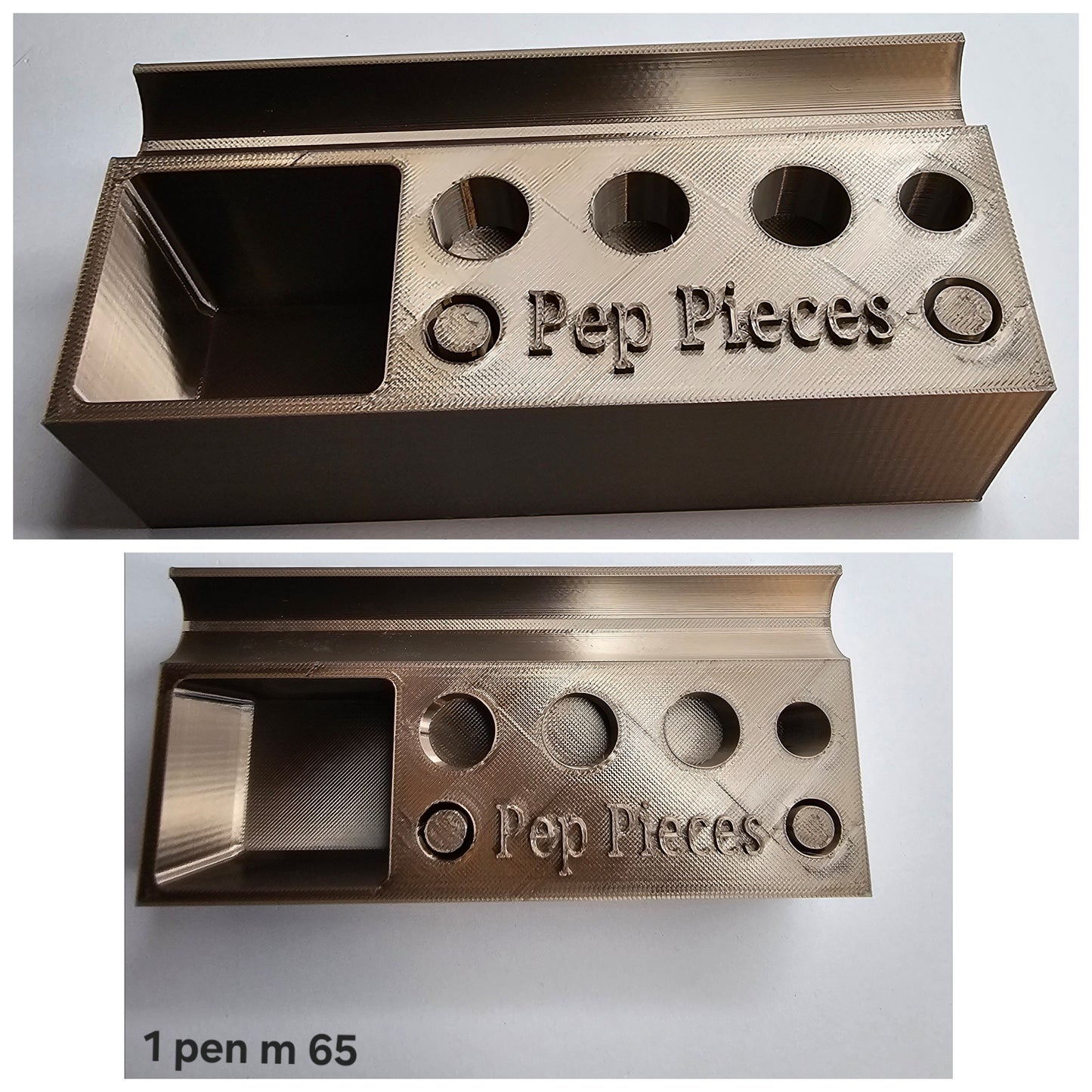 1 pen cartridge refill/purge station with bits and pieces holder.