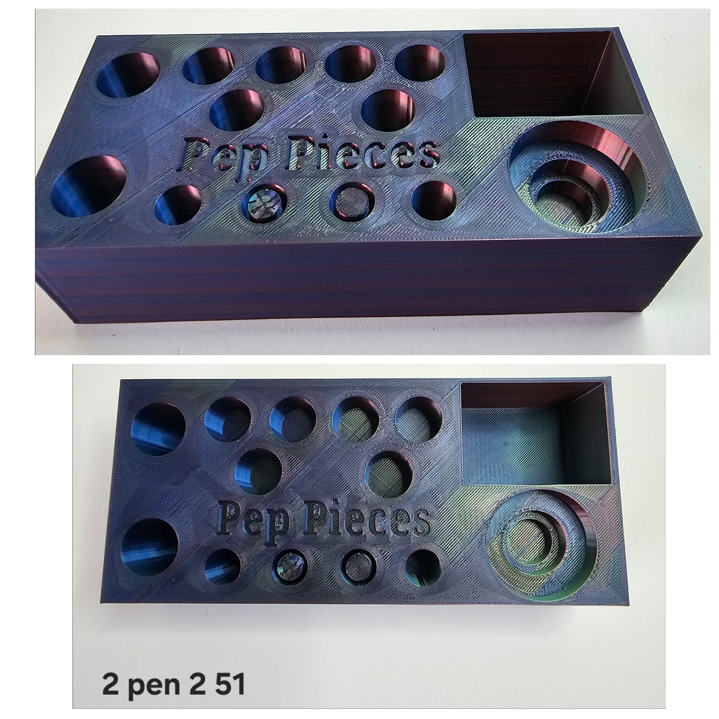 2 pen Refill/purge station plus bac water holder and extra compartment.