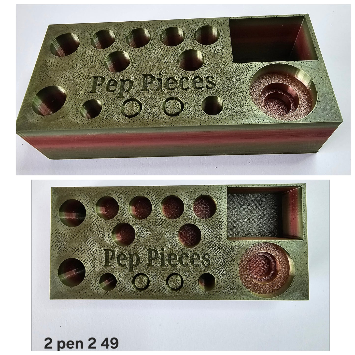 2 pen Refill/purge station plus bac water holder and extra compartment.